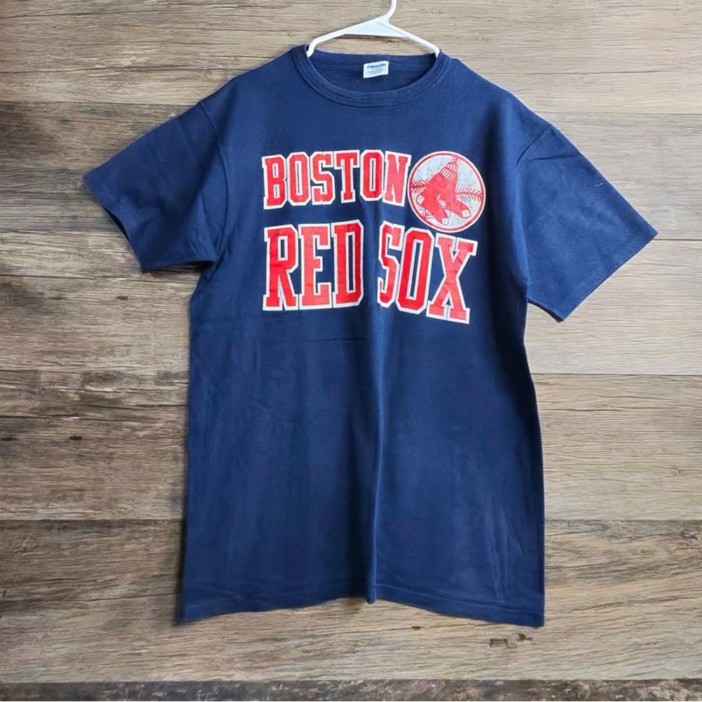 STARTER Navy Boston Red Sox Short Sleeve Tee